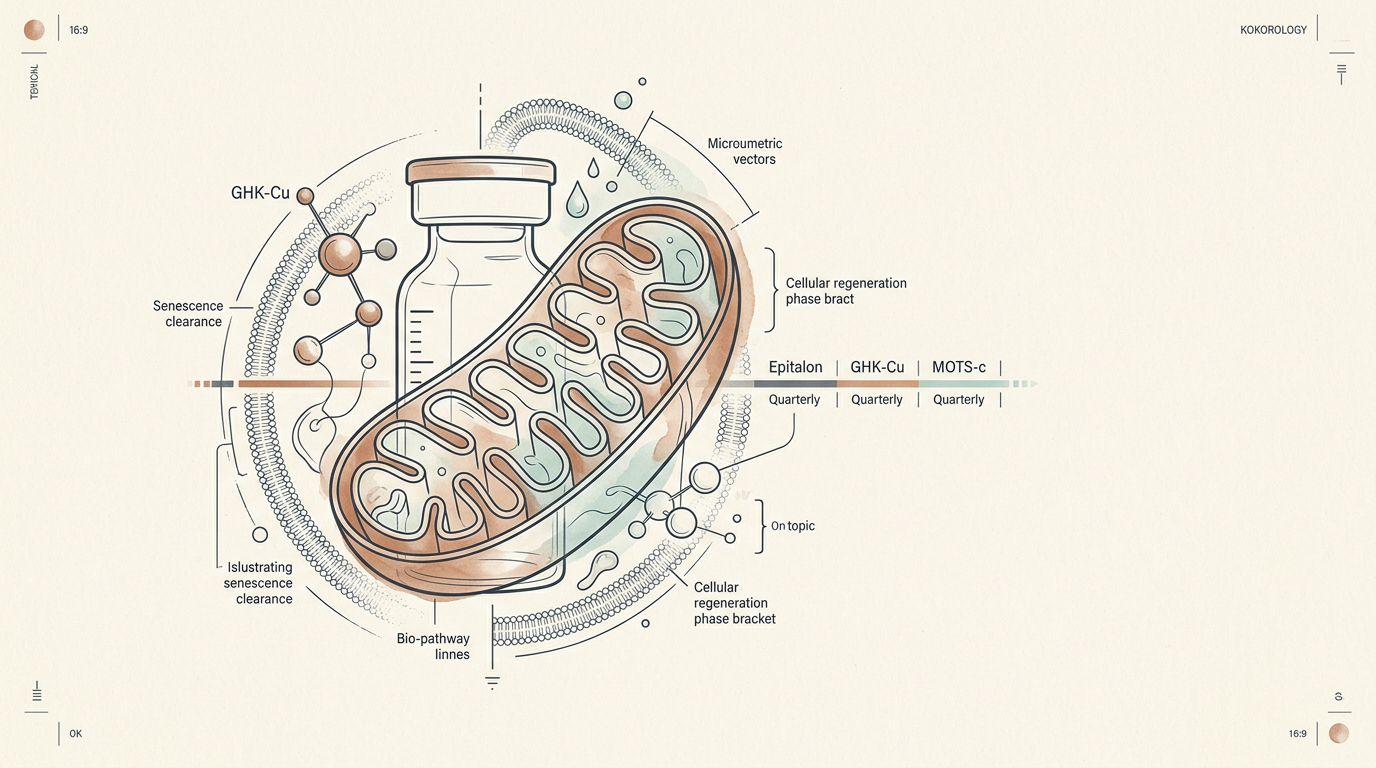 The Longevity Peptide Protocol — Protect the clock, then protect the tissue. Age with architecture, not anti-aging theatre.