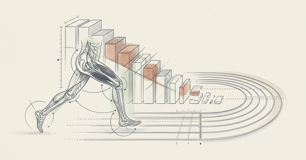 Abstract cream-and-slate line illustration on Kokorology paper, drawn for Athlete Care — Nervous-System Periodisation Coaching