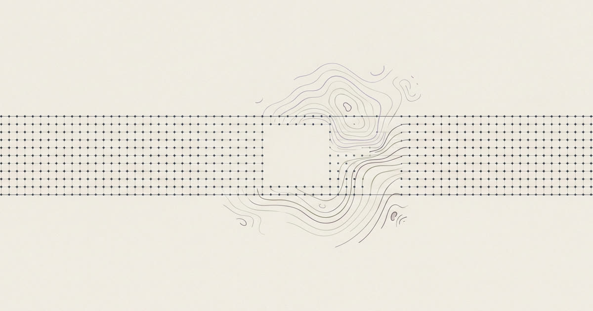 Abstract cream-and-slate line illustration on Kokorology paper, drawn for The Missing Subject — A Kokorology Manifesto